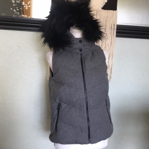 gap faux fur hooded jacket